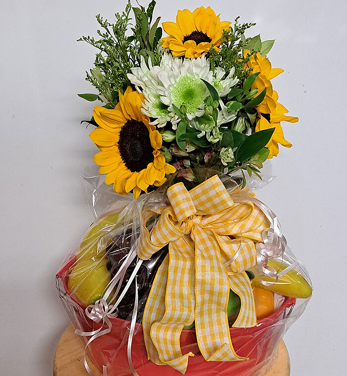 Fruit Basket w/ flowers