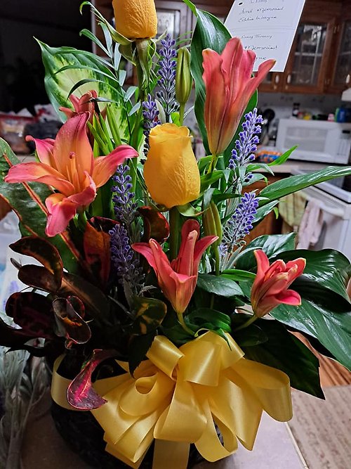 Dish Garden With Flowers