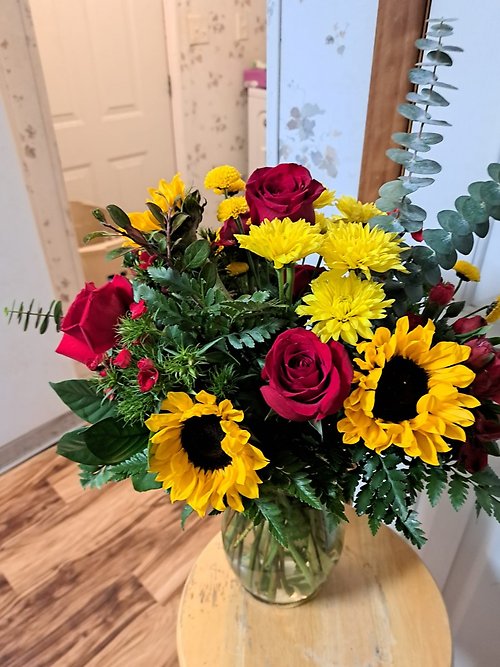 Sunflowers & Roses